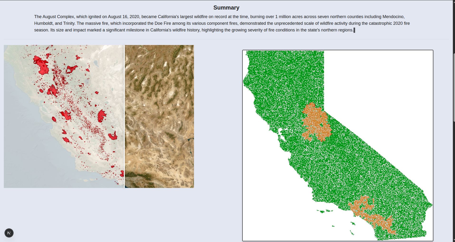 Forest landscape representing wildfire simulation project